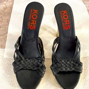 Michael Kors preowned statement leather sandals size 6 1/2